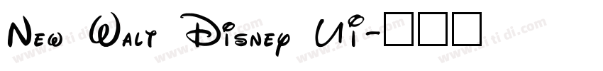 New Walt Disney UI字体转换
